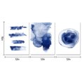 thumbnail image 6 of 3 Pieces 12x16 inch Modern Abstract Canvas Wall Print Set, Blue and White Wall Art Decor with Minimalist Line Art Prints for Living Room, 6 of 7