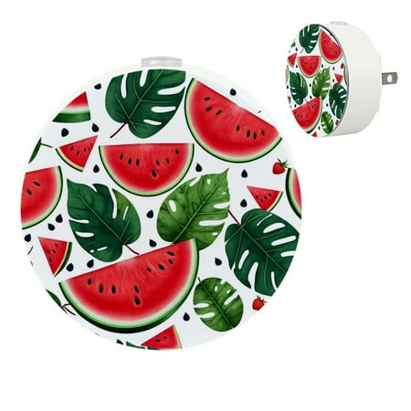 

YZUOUZY Bedside Lamps Small Lamp Small Lamps Set of 2 Watermelon Tropical Leaves Slices