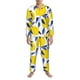 thumbnail image 3 of Fotbe Tropical Lemon Pijama de Hombre con Estampado de Manga Larga, Conjunto de 2 Piezas, Ropa de Dormir Suave y Cómoda con Bolsillos-X-Large, 3 of 7