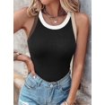 thumbnail image 5 of Women'S Round Neck Color Block Bra Lined Tank Top, 5 of 8