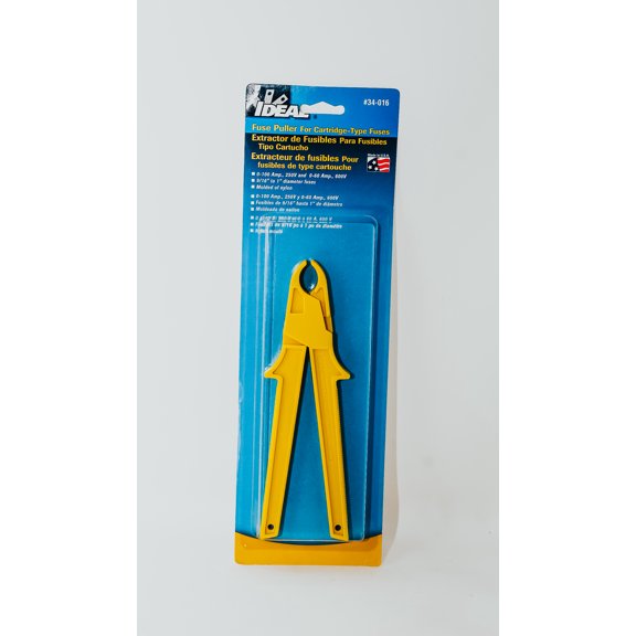 Fuse Puller, Large, 7-1/4 In L, Yellow