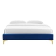 thumbnail image 6 of Modway Sutton Queen Modern Performance Velvet Bed Frame in Navy, 6 of 8