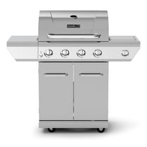 Nexgrill 4-Burner Propane Gas Grill with Side Burner, Stainless Steel Frame, 626 SQ In Total Cooking Space, 60,000 BTUs Output, BBQ Grill Perfect for Outdoor Gatherings - 720-0830H