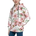 thumbnail image 2 of Xecao Lilies Flowers Print Youth Hoodie Sweatshirt,Boys Hoodies,Essentials Hoodie-Medium, 2 of 6