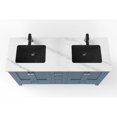 thumbnail image 7 of Castello USA 60"Yamyam Blue Vanity Set with White Marble Ceramic Top Black Sink, 7 of 7