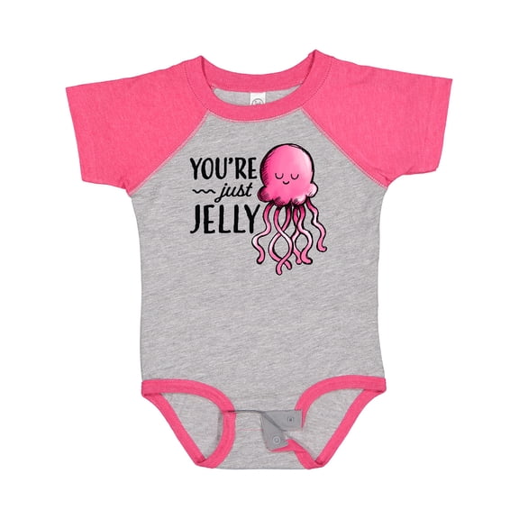 Inktastic You're Just Jelly with Pink Jellyfish Boys or Girls Baby Bodysuit