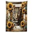 thumbnail image 2 of Ambesonne Leopard Outdoor Tablecloth, Farmhouse Sunflowers Rustic, 58"x120", Earth Yellow and Caramel, 2 of 2