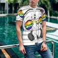thumbnail image 6 of Vsdgher Panda with Sun glasses Mens T-Shirts Baseball Vintage Fashionable Lightweight Casual Crew Neck Slim Fit with Long Sleeves-Large, 6 of 7