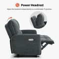 thumbnail image 3 of MCombo 60.2" Wall Hugger Power Reclining Loveseat Sofa with Adjustable Headrest, RV Recliner Loveseat with USB and Type C Charge Ports for Small Spaces 6924 (Dark Grey), 3 of 8