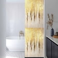 thumbnail image 3 of Abstract Gold Window Privacy Film, Modern Brush Luxury Strokes Artwork Static Cling UV Sun Blocking Heat Control Window Tint Day and Night, Non-Adhesive One Way Windows Privacy Cover 17.7''x78.7'', 3 of 7
