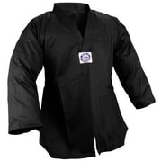 New Martial Arts V-Neck 7.5 oz Top Only Taekwondo Light Weight Uniform Black Gi Top