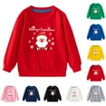 thumbnail image 3 of Gpaecead Toddler Boys Girls Christmas Sweatshirt Kids Solid Color Sweater Pullover Tops Long Sleeve Unisex Xmas Shirt Green, 3 of 3