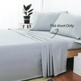 thumbnail image 6 of Cotton King Flat Sheet Only, 600 Thread Count 100% Egyptian Cotton Top Sheet 1Pcs, Cool & Breathable Flat Bed Sheets Wrinkle, Fade, Stain Resistant (Grey King), 6 of 8