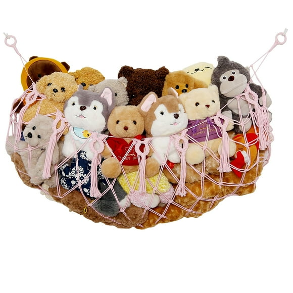 Red YKBU para guardar animales de peluche, macramé, 124 cm