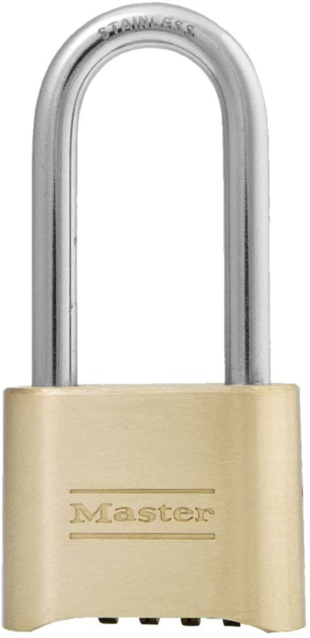 175DLH Set Your Own Combination Padlock 21/4 in. Shackle Brass Finish