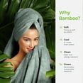 thumbnail image 4 of Cariloha Bamboo Hand Towel Set - Quality, Durability And Luxury In Every Stitch - Naturally Moisture-Wicking And Odor Resistant - Extra-Smooth Slightly Twisted Yarn - Ocean Mist - 3 Pc, 4 of 7