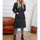 thumbnail image 4 of Useagrey Chaquetas impermeables para mujer, chaqueta de lluvia con capucha sólida, cortavientos largo para exteriores de talla grande, abrigo con cremallera, viaje, senderismo, 4 of 4