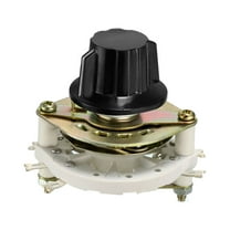 2P2T 2 Pole 2 Position 1-Deck Band Channel Rotary Switch Selector with Knob