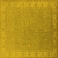 thumbnail image 1 of Ahgly Company Indoor Square Oriental Yellow Industrial Area Rugs, 7' Square, 1 of 4
