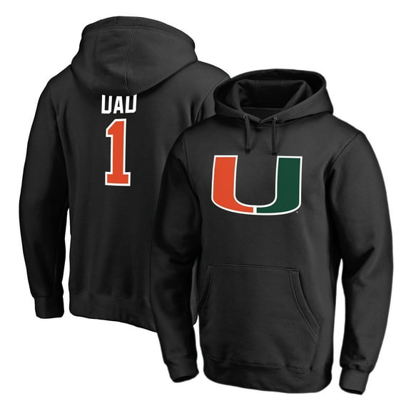 Men's Black Miami Hurricanes #1 Dad Pullover Hoodie