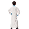 thumbnail image 4 of SUXIAN Boys Jacket Arabic Thobe Long Sleeve Kaftan Robe National Embroidered for Children White 9-10 Years, 4 of 9