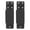 Black, variant on Aloha 2pcs Door Mount Brackets U Bracket Sliding Bar Support Holder Barn Door Hardware