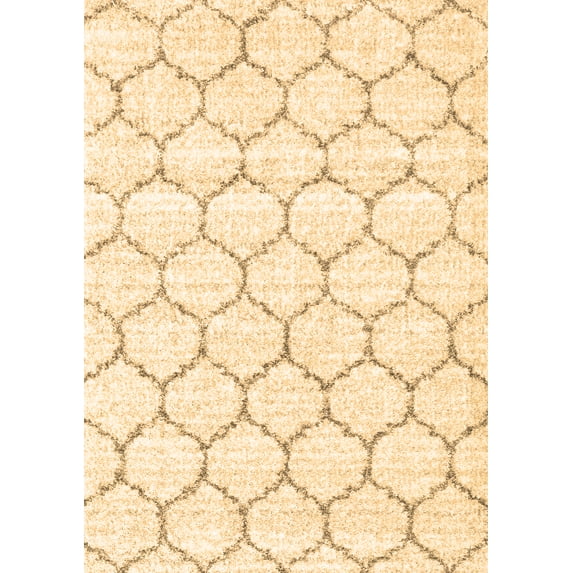 Ahgly Company Indoor Rectangle Trellis Brown Contemporary Area Rugs, 7' x 10'