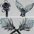 thumbnail image 3 of Rhinestone flower hair clip, lazy hair curler deft bun maker, INS style elegant lazy hair curler, hair clips with rhinestones, flower hair bun maker deft bun for hair twister, 3 of 6