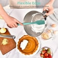 thumbnail image 5 of U-Taste 600°F High Heat Resistant 14in Extra Large Silicone Spatula, BPA-Free Food Grade Kitchen Cooking Baking Mixing One Piece Seamless Flexible Rubber Bowl Scraper for Nonstick Cookware (Aqua Sky), 5 of 10