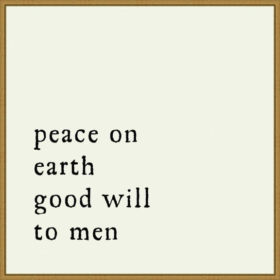 Amanti Art Peace On Earth Framed Canvas Wall Art Print