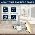 thumbnail image 2 of Uxcell 1 Piece Kitchen Sink Hole Covers, Zinc Alloy Faucet Hole Cover for Kitchen Countertop Counter Space Gold, 2 of 6