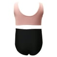thumbnail image 3 of Fesfesfes Girls Solid Color Two Piece Bikini Swimwear Set Quick Dry Comfortable Swim Suit for Kids Beach Pool Play Youth Active Wear Rash Guard UV Protection Outfit(Pink,3 Years), 3 of 5