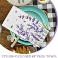 thumbnail image 5 of Spring Lavender Flower Kitchen Dish Towel Set of 2, Purple Buffalo Plaid Check Hand Towel Floral Cart Drying Baking Cooking Cloth, Bee Summer Seasonal Kitchen Decor 18x26 Inches, 5 of 6
