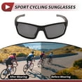 thumbnail image 3 of Unique Bargains Motorcycle Riding Goggles Anti-glare Tri-acetel Cellulose PC UV400 Cycling Sunglasses Deep Gray Lens Black Frame, 3 of 6