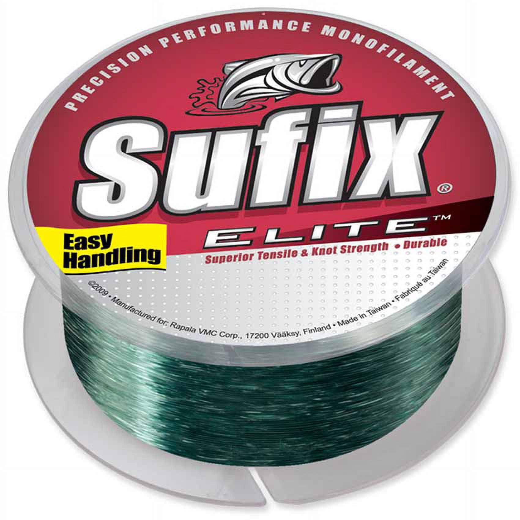 Sufix Elite 4lb Low-Vis-Green Monofilament Fishing Line 3000 YD, Sufix Elite Fis