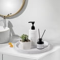 thumbnail image 2 of Silicone Bathroom Tray Round Kitchen Counter Organizer Decorative Vanity Accessories Coffee Table Decor for Perfume, Candle, Soap Dish, 10 Inch, Marble, 2 of 13