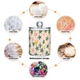 thumbnail image 6 of Yayeee 4 Pack Qtip Holder Bathroom Cotton Swab Canister with Lid Clear Dispenser Set, Pastel Pink Stars, 6 of 6