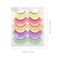 thumbnail image 4 of 5 Paires de Faux Cils Colorés pour Femmes, 4 of 6