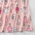 thumbnail image 2 of SWSMCLT Women's Midi Nightgown Billowy Cotton Pull On Comfy Crew Neck Night Shirt Lounge Dress Breathable Pink Medium, 2 of 3