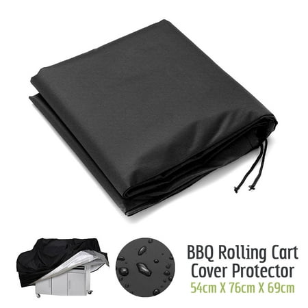 Universal Gas Grill Cover Heavy Duty Waterproof Barbecue BBQ Cover Durable Nylon Fabric Resistant Material, Fits Grills of Weber Q 200 Series and (Weber Q Barbecue Best Price)