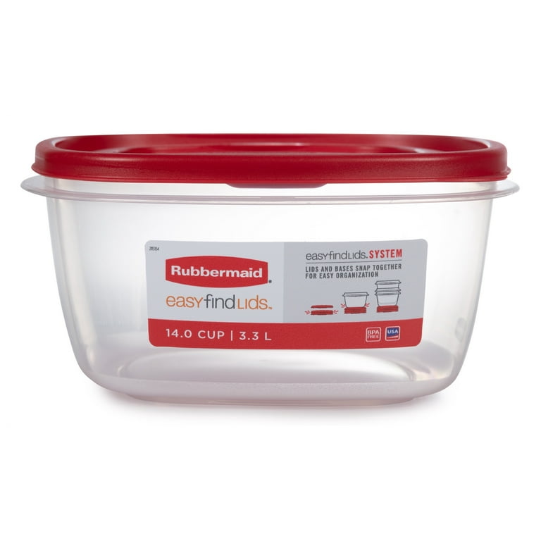 Rubbermaid Easy Find Lids Meal Prep Food Storage Containers, 14