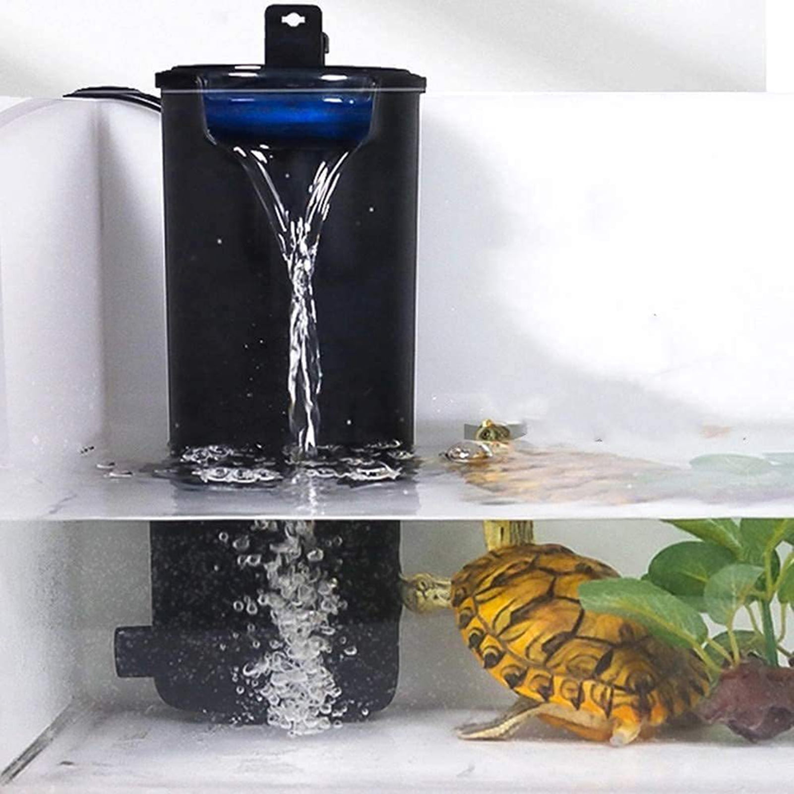 Guiexla Tank Filter Large Filter Space Ultra Silent Turtle Tank Filter Fast Effective Filtration for Aquariums Fish Tank