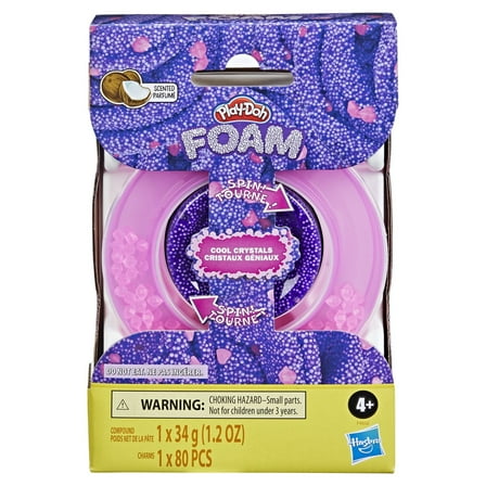 Play-Doh Foam Cool Crystals Mixing Kit, Coconut Scented with 80 Mix-In Crystals
