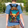 thumbnail image 4 of Disketp Colorful Textured Chihuahua Mochila Escolar de 15 Pulgadas, Mochila Ligera para Estudiantes, Viajes y Trabajo, Cómoda y Resistente para el Uso Diario, 4 of 6