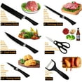thumbnail image 4 of Kitchen Knife Set,6 Pcs Professional Sharp Chef Box Knife Set with Gift Box, High Carbon Stainless Steel Kitchen Knife Cutlery Set PP Handle with Ergonomic Design for Cooking Paring Cutting, 4 of 6