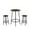 Brown & Black, variant on 3 Piece Counter Height Dining Set, Paproos 23" Round Bar Table and 2 Bar Stools, Pub Table with Storage Rack, Bar Stools with Backrest, Industrial Bar Table Set for Kitchen Breakfast Nook, Brown
