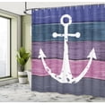 thumbnail image 4 of Ambesonne Anchor Shower Curtain, Nautical Marine Themed Art, 69"Wx84"L, White and Multicolor, 4 of 4