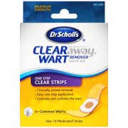 Equate Maximum Strength OneStep Wart Remover Strips, 14 count