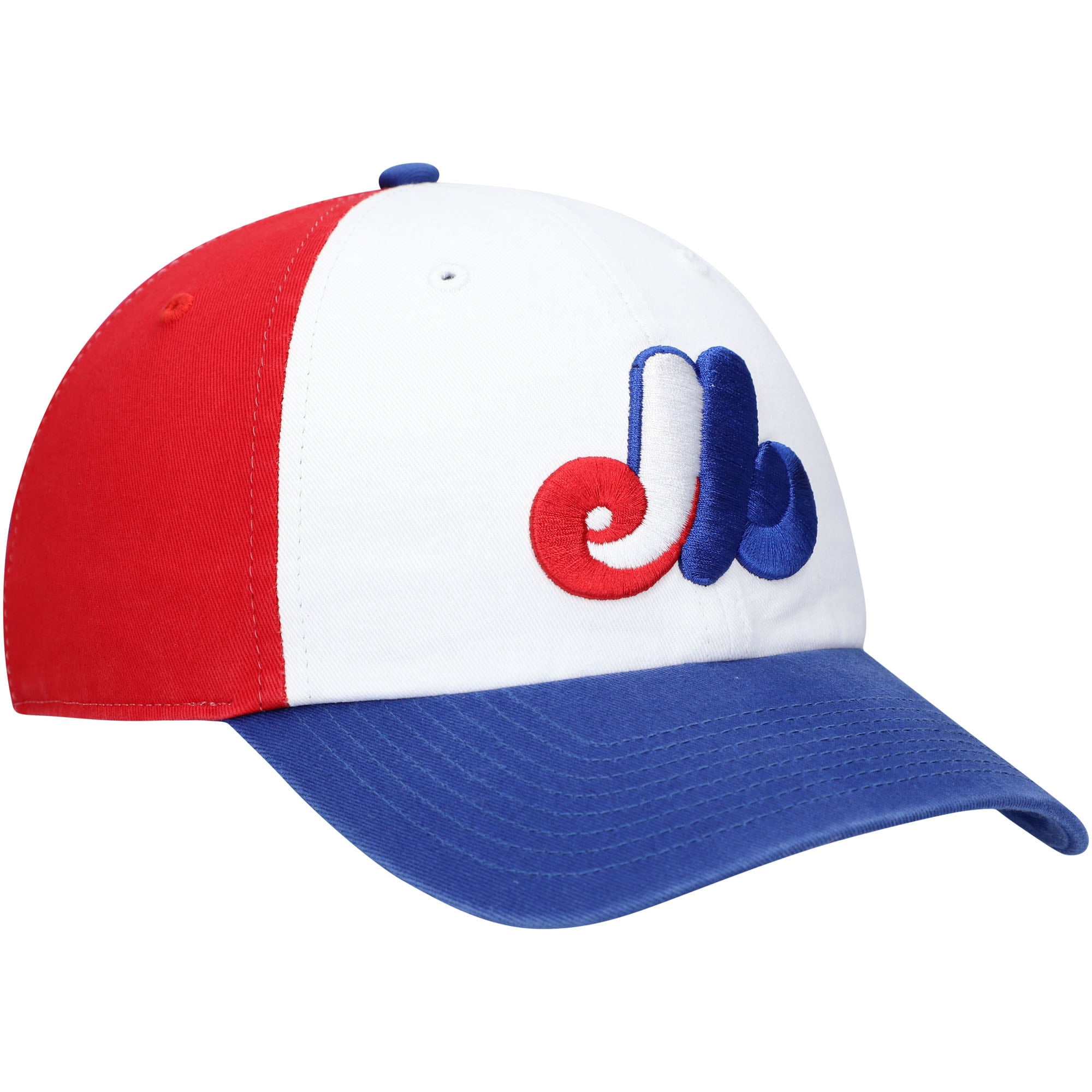 Men's '47 White Montreal Expos Logo Cooperstown Collection Clean Up Adjustable Hat