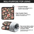 thumbnail image 7 of Pioneer Flower Kitchen Oven Mitt and Pot Holder Sets 2 Pcs for Baking, Cooking and Grilling, Heat Resistant Up To 392 °F, 7 of 7